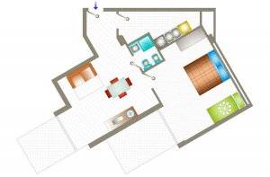 Dvoupokojový apartmán Bilo pro max. 5 osob - foto 2